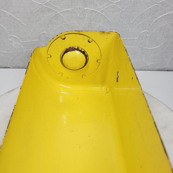 VTG Ransburg Hand Painted Metal Paper Towel Holder Yellow Floral Wall Mount - Picture 15 of 16